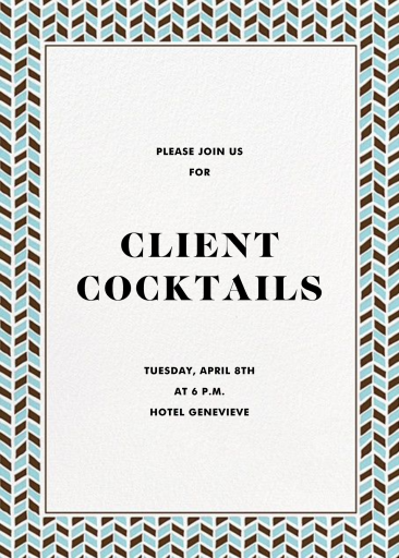 Hand Drawn Chevrons - Cocktail Party Invitation by Paperless Post