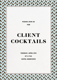 Hand Drawn Chevrons - Dining & Drinks Invitation by Paperless Post