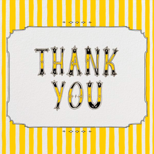 Cirque Thanks - Thank You Card by Paperless Post