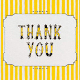 Cirque Thanks - Thank You Card by Paperless Post