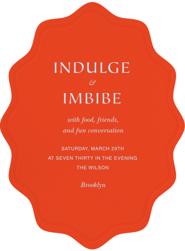 Embossed Cutout - Dinner Party Invitation by Paperless Post
