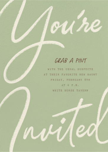 Scribble Script - Happy Hour Invitation by Paperless Post