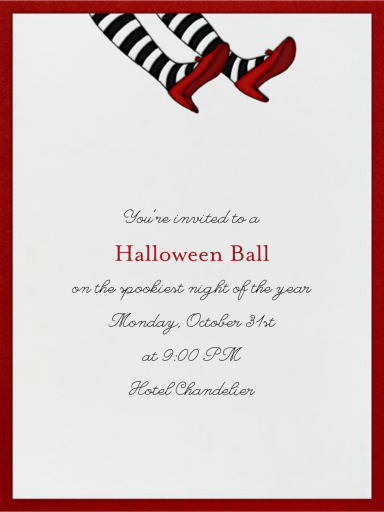 Wicked Witch Feet - Invitation by Paperless Post