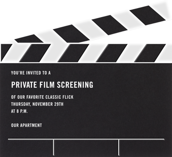Movie Clipper - Viewing Party Invitation by Paperless Post