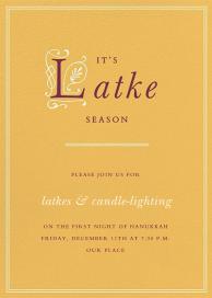Latke Season - Invitation by Paperless Post