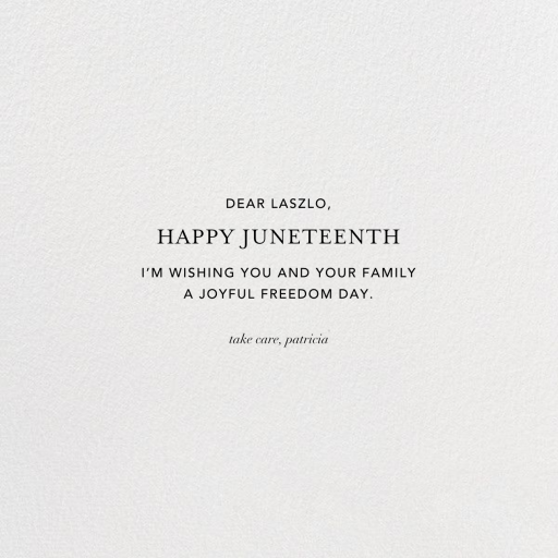 Umoja Photo - Juneteenth Card by Paperless Post - Back