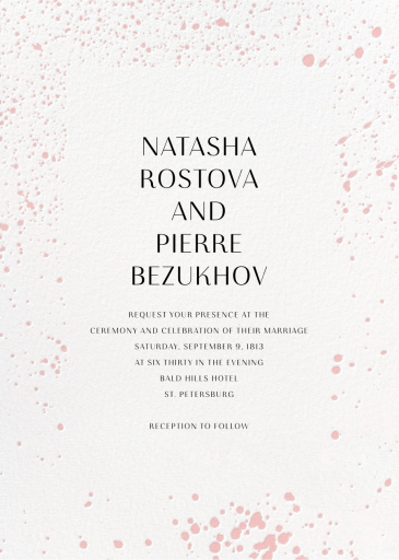 Splatter Cloth II - Wedding Invitation by Paperless Post