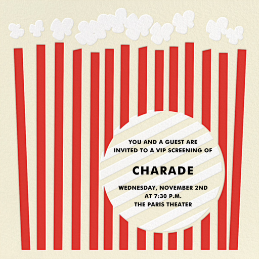 Cinema City - Viewing Party Invitation by kate spade new york