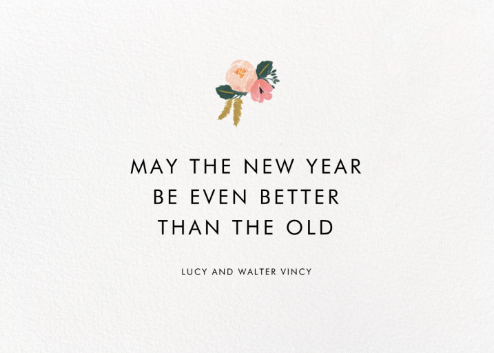 Botanic Year (Horizontal) - New Year's Card by Rifle Paper Co. - Back