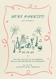 Where Sparks Fly - Elopement Party Invitation by Pulp Templates Co.