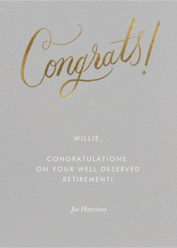 Golden Congrats - Greeting Card by Rifle Paper Co.