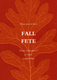 Pressed Oak - Fall Party Invitation by Paperless Post