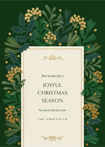 Juniper Foliage - Christmas Card by Paperless Post