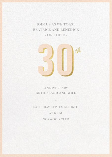 Pop of Gold - Anniversary Invitation by Sugar Paper