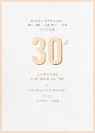 Pop of Gold - Anniversary Invitation by Sugar Paper