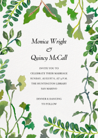 Grand Greens - Wedding Invitation by Happy Menocal