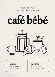 Cafe Vibes - Baby Shower Invitation by Paperless Post