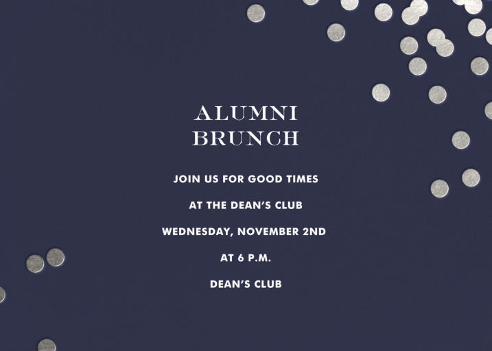 Confetti kate spade new york - Alumni Event Invitation by kate spade new york
