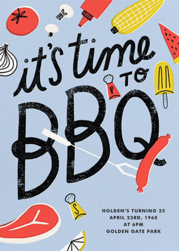 Grill ‘Em - Valentine's Day Invitation by Hello!Lucky