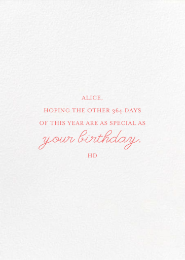 Four Canoe (Josie Portillo) - Birthday Card by Red Cap Cards - Back