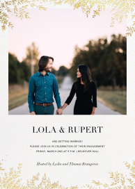 Leaves of Gold - Engagement Party Invitation by Paperless Post