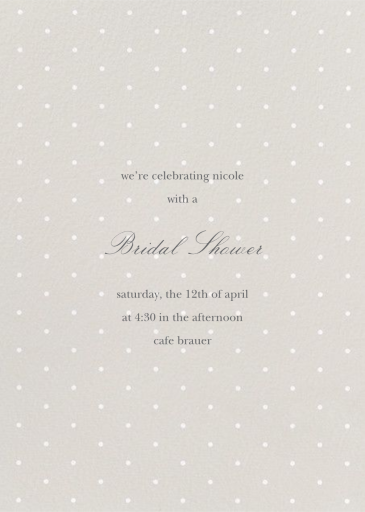 Swiss Dot Shower - Bridal Shower Invitation by Sugar Paper