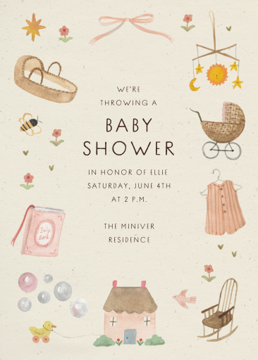 Baby’s Favorite Things - Baby Shower Invitation by Merrilee Liddiard