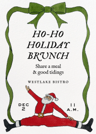 Watercolor Santa Holiday Invitation