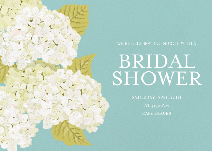Hydrangea - Paper Source - Bridal Shower Invitation by Paper Source