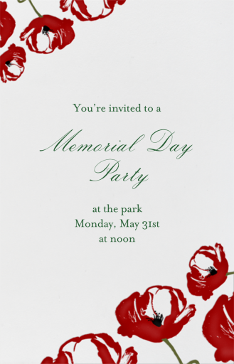 Poppies Tall - Invitation by Paperless Post