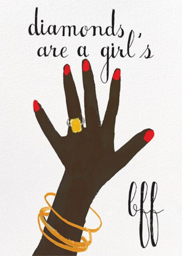 Diamonds Are a Girl's Best Friend - Congratulations Card by Mr. Boddington's Studio