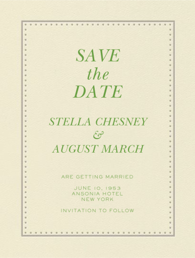Sharon (Save the Date) by Crane & Co.