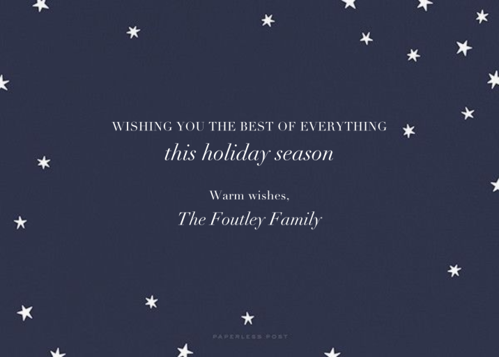 Nightly Photo - Holiday Card by Paperless Post - Back