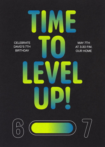 Leveling Up - Birthday Card by Paperless Post