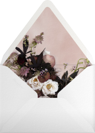 Rustic Dark Green Floral Invitation Envelope