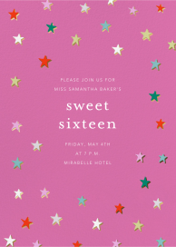 Falling Stars - Sweet 16 Invitation by Ashley G