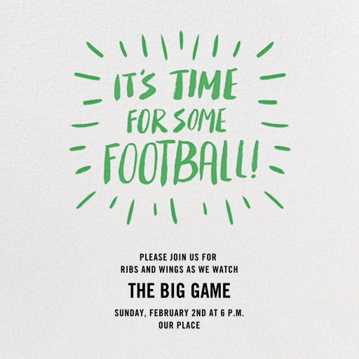 It's Time For Some Football by Paperless Post