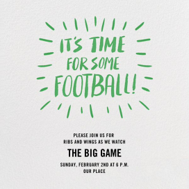 It's Time For Some Football by Paperless Post
