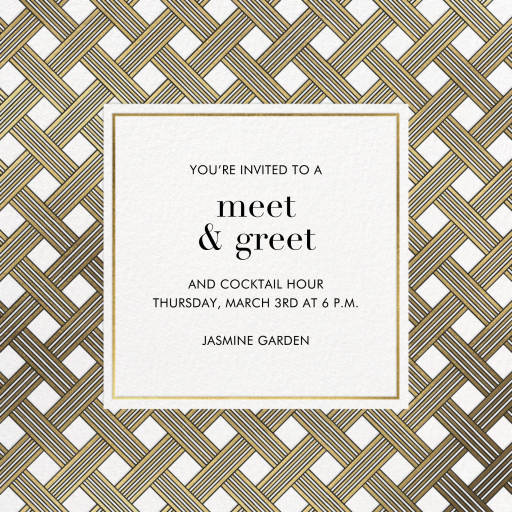 Gold Woven Pattern Invitation
