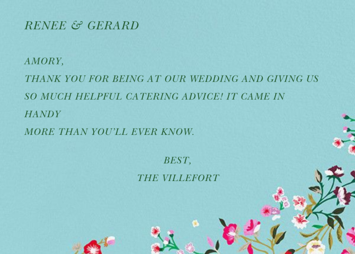 Embroidered Floral (Stationery) - Stationery by Oscar de la Renta