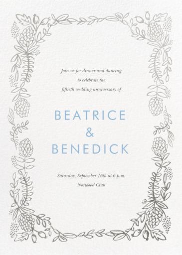 Botanical Lace - 50th Anniversary Invitation by Rifle Paper Co.