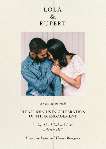 Gold Line - Invitation by Paperless Post