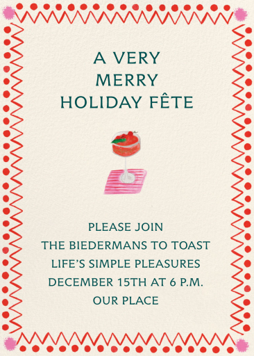 Red Trim - Invitation by Mr. Boddington's Studio