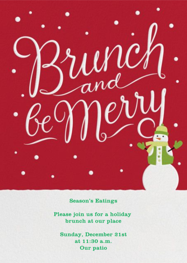 Brunch and Be Merry - Housewarming Invitation by Crate & Barrel