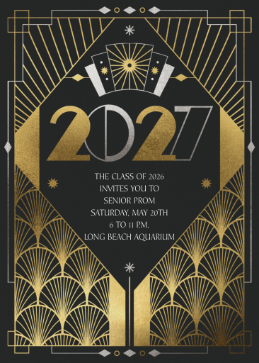 Art Deco Prom Invitation