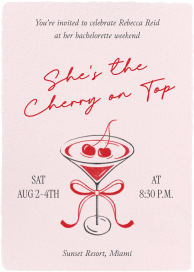 Cherry on Top - Bachelorette Party Invitation by Paperless Post