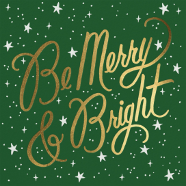 Merry and Bright Script - Holiday Card by Rifle Paper Co.
