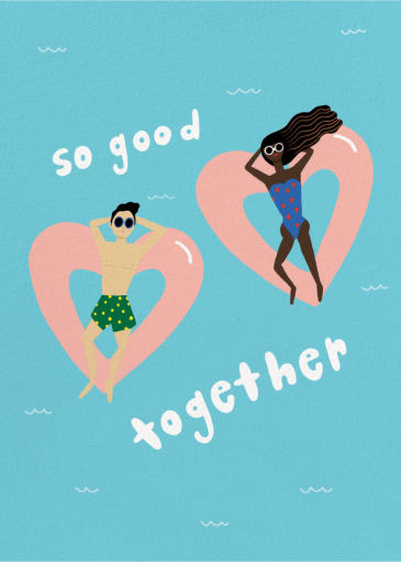 Love Float - Love and Romance Card by Carolyn Suzuki Studio