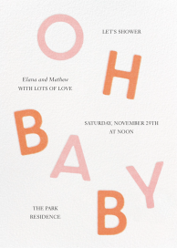 Falling Letters - Oh Baby by Paperless Post