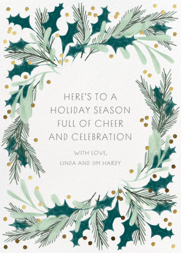 Loose Wreath - Greeting Card by Paperless Post